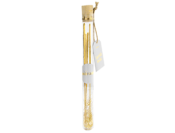 Produktbild: Sparkle Inside gold 18 cm Reagenzglas inkl. 5 Wunderkerzen