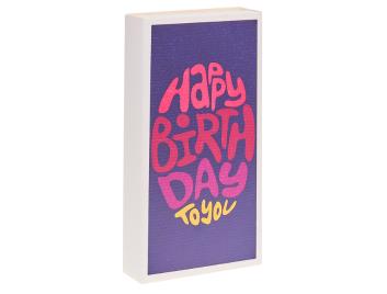 Produktbilder 1: Matches Happy Birthday to you blau pink seventies, Streichhölzer