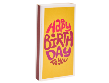 Produktbilder: Matches Happy Birthday to you gelb pink seventies, Streichhölzer