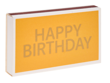 Produktbilder 1: Matches Happy Birthday gelb, Streichhölzer