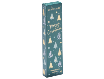 Produktbild: Wunderkerzen 40er Sets 18 cm grau in Faltschachtel Merry Christmas grün