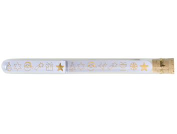Produktbilder 1: Sparkling Message Emoji XMAS im Reagenzglas inkl. 5 Wunderkerzen gold