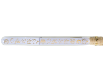 Produktbilder: Sparkling Message Emoji Party heart im Reagenzglas inkl. 5 Wunderkerzen gold
