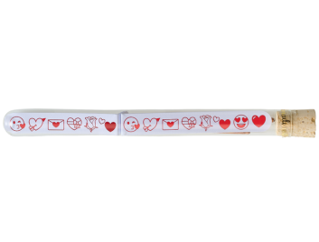 Produktbilder: Sparkling Message Emoji LOVE im Reagenzglas inkl. 5 Wunderkerzen rot