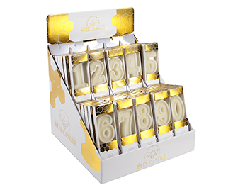 Produktbilder: Bees Candle Sortiment Bienenwachskerze weiß 60 Stück