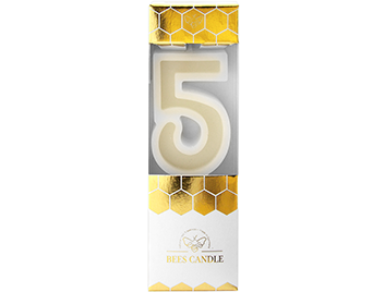 Produktbilder 1: 5 Bees Candle Bienenwachskerze weiß