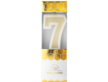 Produktbilder 1: 7 Bees Candle Bienenwachskerze weiß