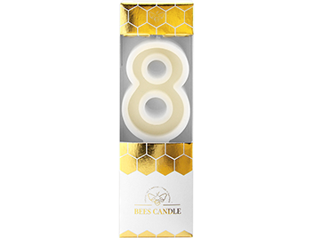 Produktbilder: 8 Bees Candle Bienenwachskerze weiß